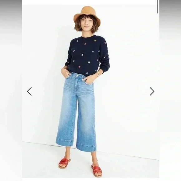 MADEWELL WIDE LEG CROP JEANS - Picture 1 of 8